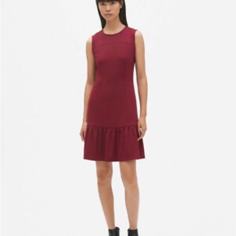 Gap Sleeveless Ponte Flounce Dress